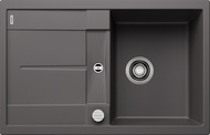 BLANCO METRA 45 S, SILGRANIT, rock grey, with drain remote control, reversible, 450 mm min. cabinet size