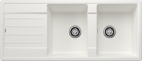 BLANCO LEGRA 8 S, SILGRANIT, white, w/o drain remote control, reversible, 800 mm min. cabinet size