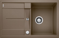 BLANCO METRA 45 S, SILGRANIT, nutmeg, with drain remote control, reversible, 450 mm min. cabinet size