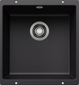 BLANCO ROTAN 400-U, SILGRANIT, schwarz, ohne Ablauffernbedienung, keine Beckenlage, 500 mm Untermaß