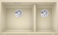 BLANCO SUBLINE 430/270-U, SILGRANIT, champagne, w/o drain remote control, Bowl left, 800 mm min. cabinet size