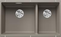 BLANCO SUBLINE 430/270-U, SILGRANIT, tartufo, w/o drain remote control, Bowl left, 800 mm min. cabinet size