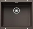 BLANCO ROTAN 500-U, SILGRANIT, coffee, w/o drain remote control, w/o bowl layout, 600 mm min. cabinet size