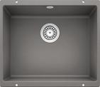BLANCO ROTAN 500-U, SILGRANIT, alu metallic, w/o drain remote control, w/o bowl layout, 600 mm min. cabinet size