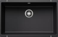 BLANCO ROTAN 700-U, SILGRANIT, black, w/o drain remote control, w/o bowl layout, 800 mm min. cabinet size