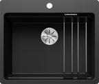 BLANCO ETAGON 6-F, SILGRANIT, black, w/o drain remote control, with accessories, w/o bowl layout, 600 mm min. cabinet size