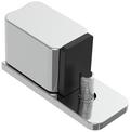 BLANCO magnet set 402512, chrome rectangular mounting piece with black end cap and threaded metal stud on a flat base.