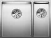 BLANCO CLARON 340/180-U, Stainless steel satin polish, w/o drain remote control, Bowl left, 600 mm min. cabinet size