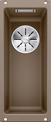 BLANCO SUBLINE 160-U, SILGRANIT, nutmeg, w/o drain remote control, w/o bowl layout, 300 mm min. cabinet size