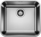 BLANCO SUPRA 450-U, Stainless steel brushed finish, w/o drain remote control, w/o bowl layout, 500 mm min. cabinet size