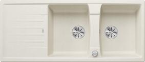 BLANCO LEXA 8 S, SILGRANIT, soft white, with drain remote control, reversible, 800 mm min. cabinet size
