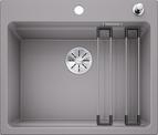 BLANCO ETAGON 6, SILGRANIT, alu metallic, with drain remote control, with accessories, w/o bowl layout, 600 mm min. cabinet size