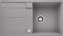 BLANCO METRA 5 S-F, SILGRANIT, alu metallic, with drain remote control, reversible, 500 mm min. cabinet size