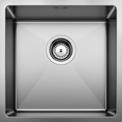 BLANCO QUATRUS R15 400-IU, Stainless steel brushed finish, w/o waste fitting, w/o bowl layout, 450 mm min. cabinet size