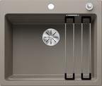 BLANCO ETAGON 6, SILGRANIT, tartufo, mit Ablauffernbedienung, mit Zubehör, keine Beckenlage, 600 mm Untermaß