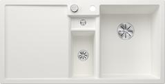 BLANCO COLLECTIS 6 S, SILGRANIT, white, with drain remote control, with accessories, Bowl right, 600 mm min. cabinet size