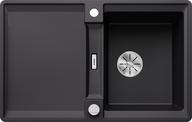 BLANCO ADIRA 45 S-F, SILGRANIT, black, with drain remote control, with accessories, reversible, 450 mm min. cabinet size