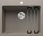 BLANCO ETAGON 6, SILGRANIT, tartufo, ohne Ablauffernbedienung, mit Zubehör, keine Beckenlage, 600 mm Untermaß