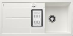 BLANCO METRA 6 S, SILGRANIT, white, with drain remote control, with accessories, reversible, 600 mm min. cabinet size