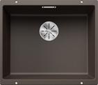 BLANCO SUBLINE 500-U, SILGRANIT, coffee, w/o drain remote control, w/o bowl layout, 600 mm min. cabinet size
