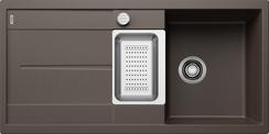 BLANCO METRA 6 S, SILGRANIT, coffee, with drain remote control, with accessories, reversible, 600 mm min. cabinet size