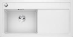 BLANCO ZENAR XL 6 S, SILGRANIT, weiß, mit Ablauffernbedienung, ohne Zubehör, Becken links, 600 mm Untermaß