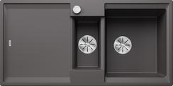 BLANCO ADIRA 6 S, SILGRANIT, rock grey, with drain remote control, with accessories, reversible, 600 mm min. cabinet size