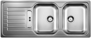 BLANCO ZIA 8 S, Stainless steel brushed finish, w/o drain remote control, reversible, 800 mm min. cabinet size