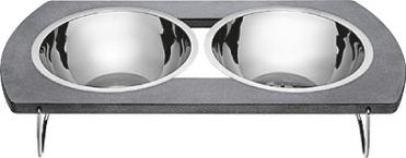 Accessory bridge with 2 stainless steel bowls (perforated and non-perforated)