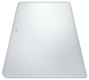 Cutting board frosted security glass ALAROS white 500 x 310 mm, safety glass satinised