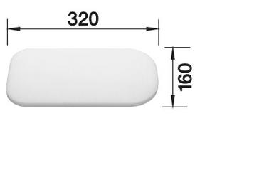 Schneidbrett aus hochwertigem Kunststoff PROFI weiß, Kunststoff