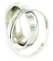 Kartuschenabdeckring und Dekorring TRADON / SORA chrom KP