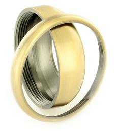 Abdeckring  und Dekorring Messing gebürstet
