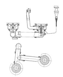 Fitting set 3.5" pop-up control + 3.5" manual (replaced by 219982)