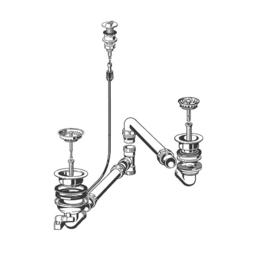 Fitting set 3.5" pop-up control +1.5" manual without overflow (replaced by 224810)