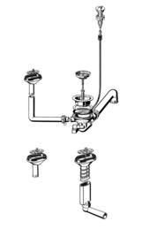 Fitting set 3.5" pop-up control CLASSIC,LINE,TOGA,VIVA (replaced by 223165/217070) VI