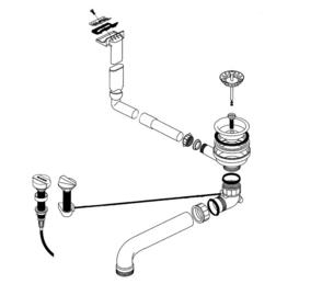 Fitting set 3.5" pop-up control CLASSIC 45 S SILGRANIT