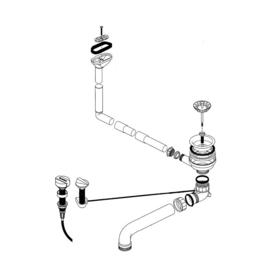 Fitting set 3.5" pop-up control stainless steel