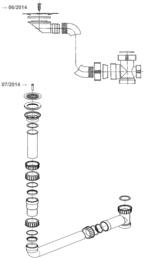 Ablaufgarnitur 1,5''  Sieb für Tropf