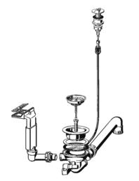 Ablaufgarnitur 3,5'' Sieb mit Ablauffernbedienung CLASSIC 45 S SILGRANIT (ersetzt durch 223285)