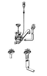Fitting set 3.5" pop-up control stainless steel (replaced by 217070) VI