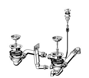 Fitting set 2 x 3.5'' overflow SPE (replaced by 217492)