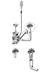 Fitting set 3.5" pop-up control overflow oval (replaced by 224809)