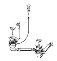 Fitting set 3.5" pop-up control + 1.5" manual AXIA 8 (replaced by 222433)