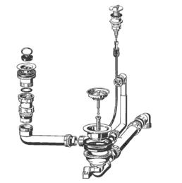 Fitting set 3.5" pop-up control + 1.5" manual STYLE (replaced by 222438)