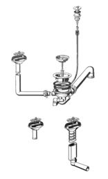 Fitting set 3.5" pop-up control CLASSIC 5 S oval overflow (replaced by 220501)