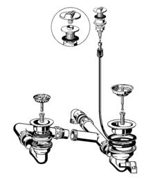 Fitting set 3.5" pop-up control + 1.5" manual CRON 6 S (replaced by 223288)