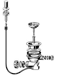 Nachrüstset inklusive Zugknopf Kunststoff verchromt