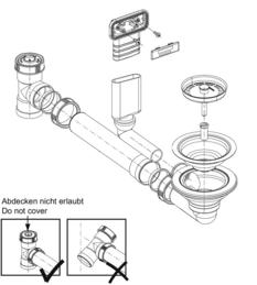 Fitting set 1 x 3.5" without pop-up control C-overflow modiefied sieve