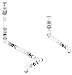 Fitting set 1x1,5" non closable InFino